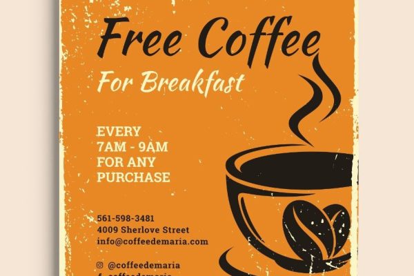 Flyer for my coffee shop