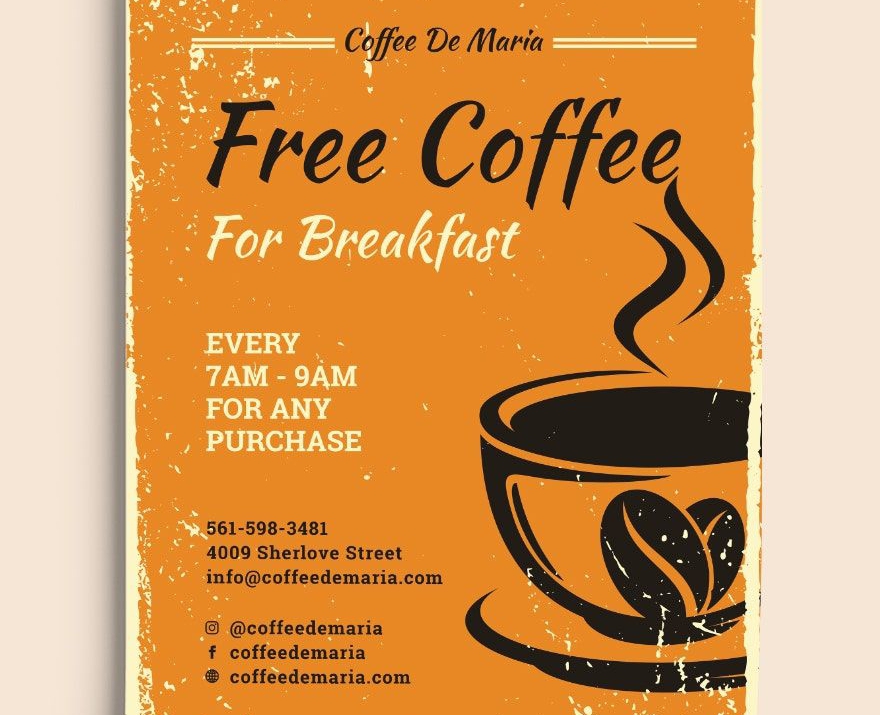 Flyer for my coffee shop